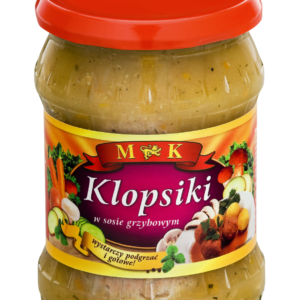55ca2eca229c9c81e48295f1c474d2eb.png KLOPSIKI W SOSIE GRZYBOWYM 500G MK