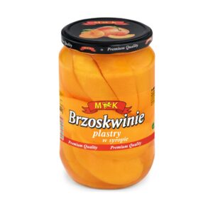 BRZOSKWINIE PLASTRY SŁOIK 680G MK