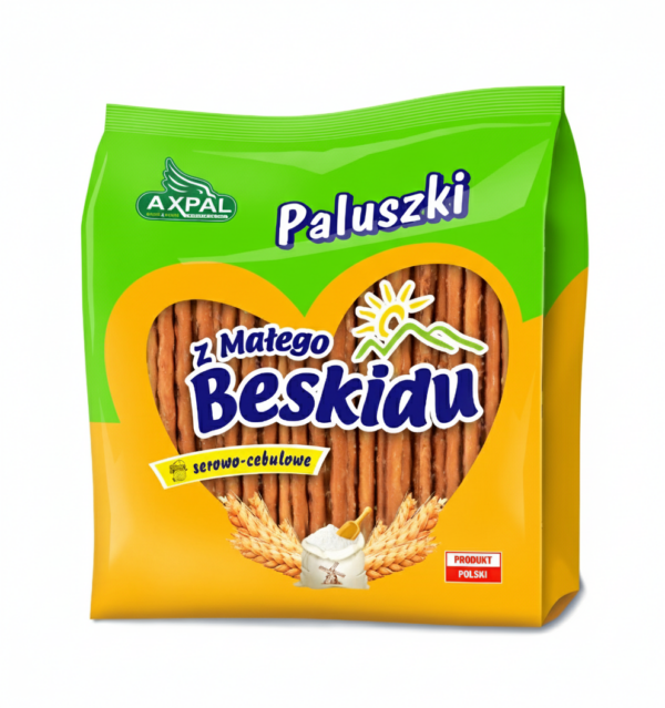 9024744a26d945317e55be927c217897.png PALUSZKI Z BESKIDU SEROWO-CEBULOWE 200G AXPAL