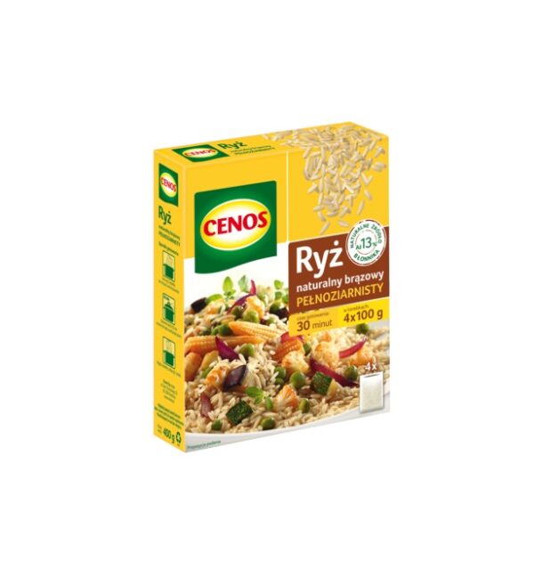 b0bd7a201e9914f721123a91cf81fbd7.jpg RYŻ BRĄZOWY 4*100G CENOS NATURALNY