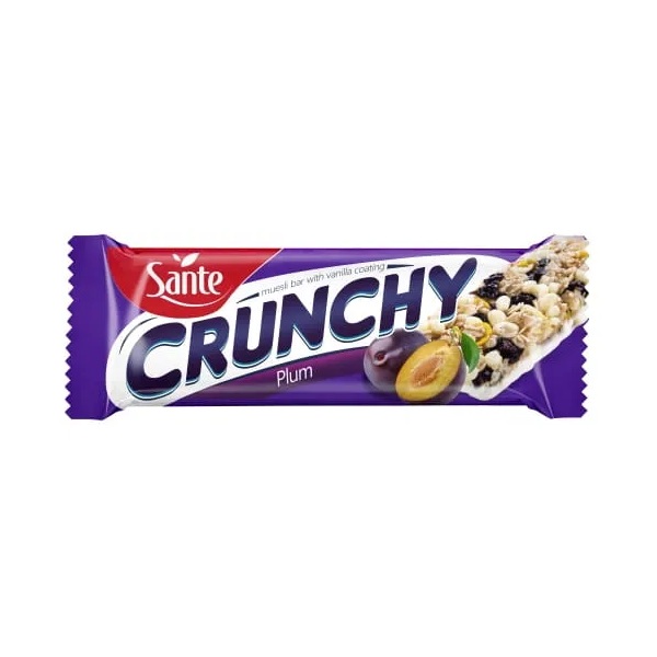 SANTE BATON CRUNCHY MUSLI ŚLIWKA W POLEWIE WANILIOWEJ 40G