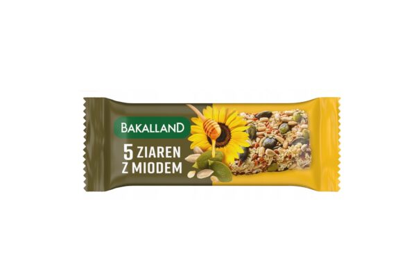 BATON BA! ZBOŻOWY 5 ZIAREN I MIÓD 40G BAKALLAND