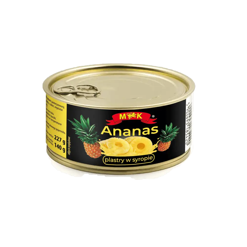 MK Ananas Plastry w Lekkim Syropie 227 g