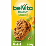 belVita Breakfast Ciastka Zbożowe z Musli o Smaku Pomarańczowym 300 g
