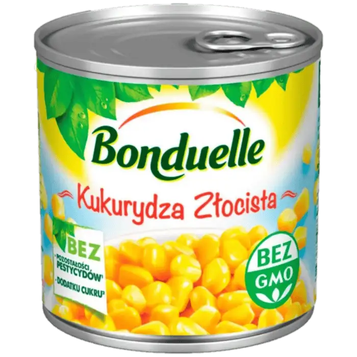 Bonduelle Kukurydza Złocista Bez Dodatku Cukru 340 g