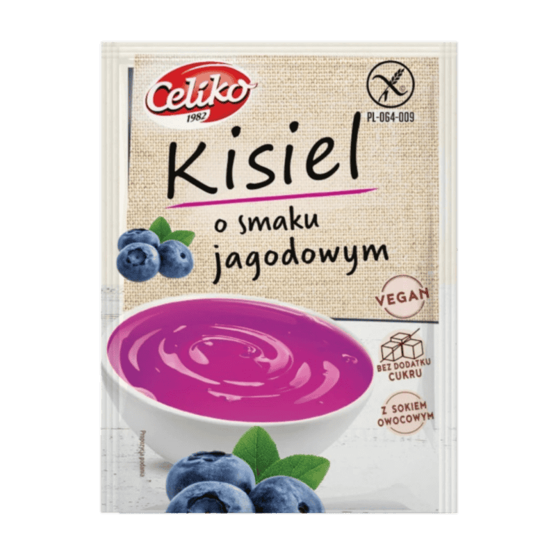 celiko kisiel jagoda Celiko Kisiel o Smaku Jagodowym Bez Dodatku Cukru 40 g