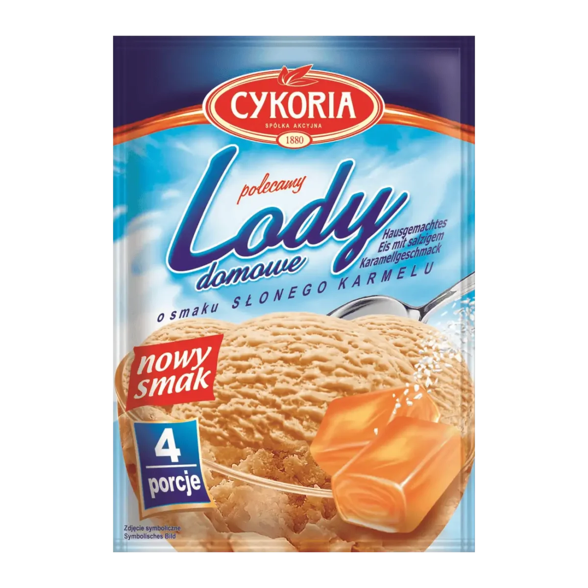cykoria lody slony karmel Cykoria Lody Domowe o Smaku Słonego Karmelu 60 g