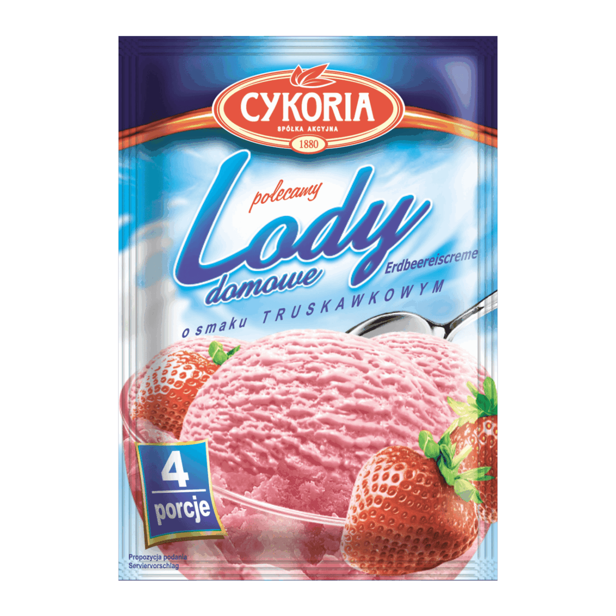 CYKORIA LODY W PROSZKU TRUSKAWKOWE 60G