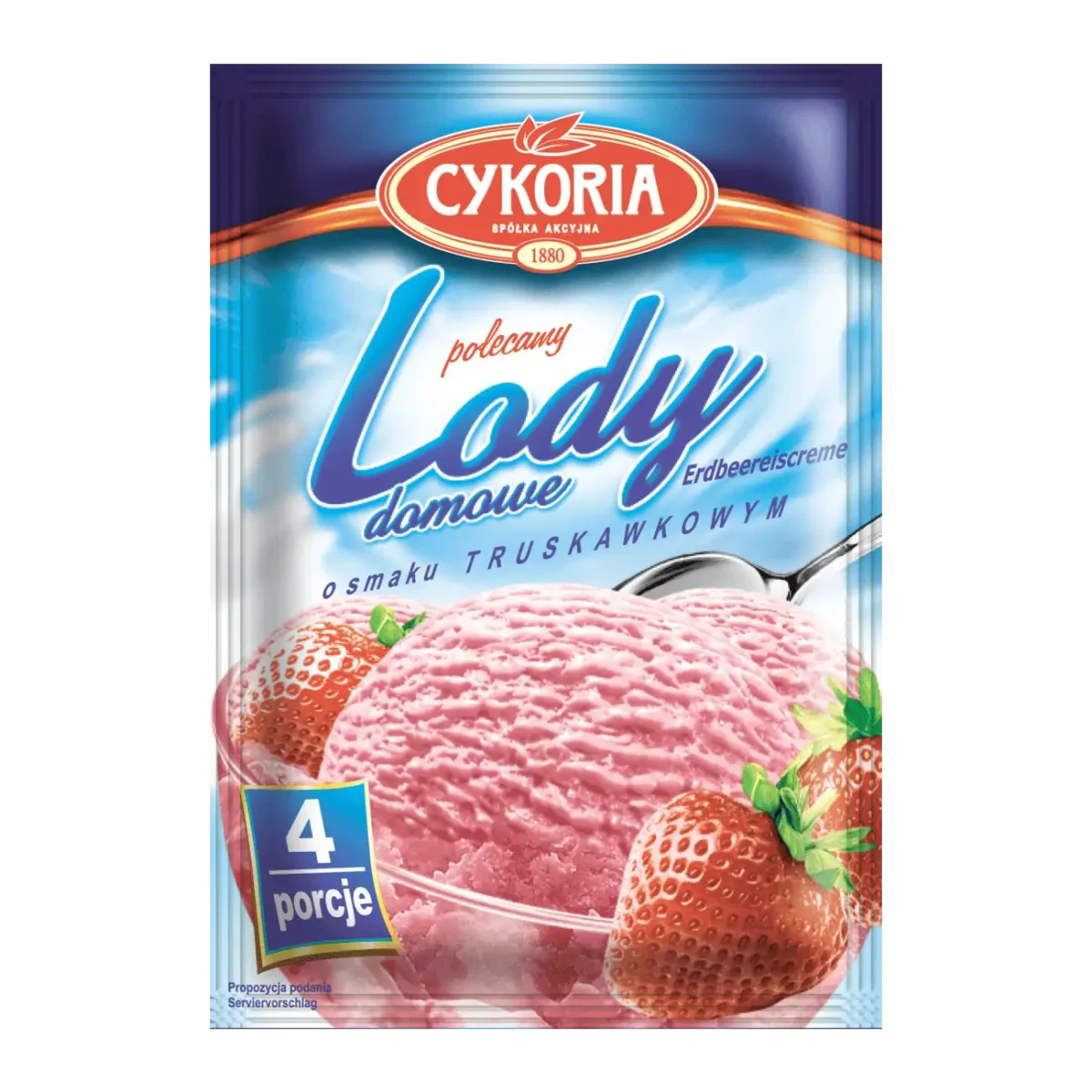 cykoria lody truskawkowe Cykoria Lody Domowe o Smaku Truskawkowym 60 g