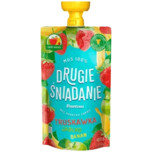 Dawtona Drugie Śniadanie Mus 100% Jabłko, Banan, Truskawka 100 g