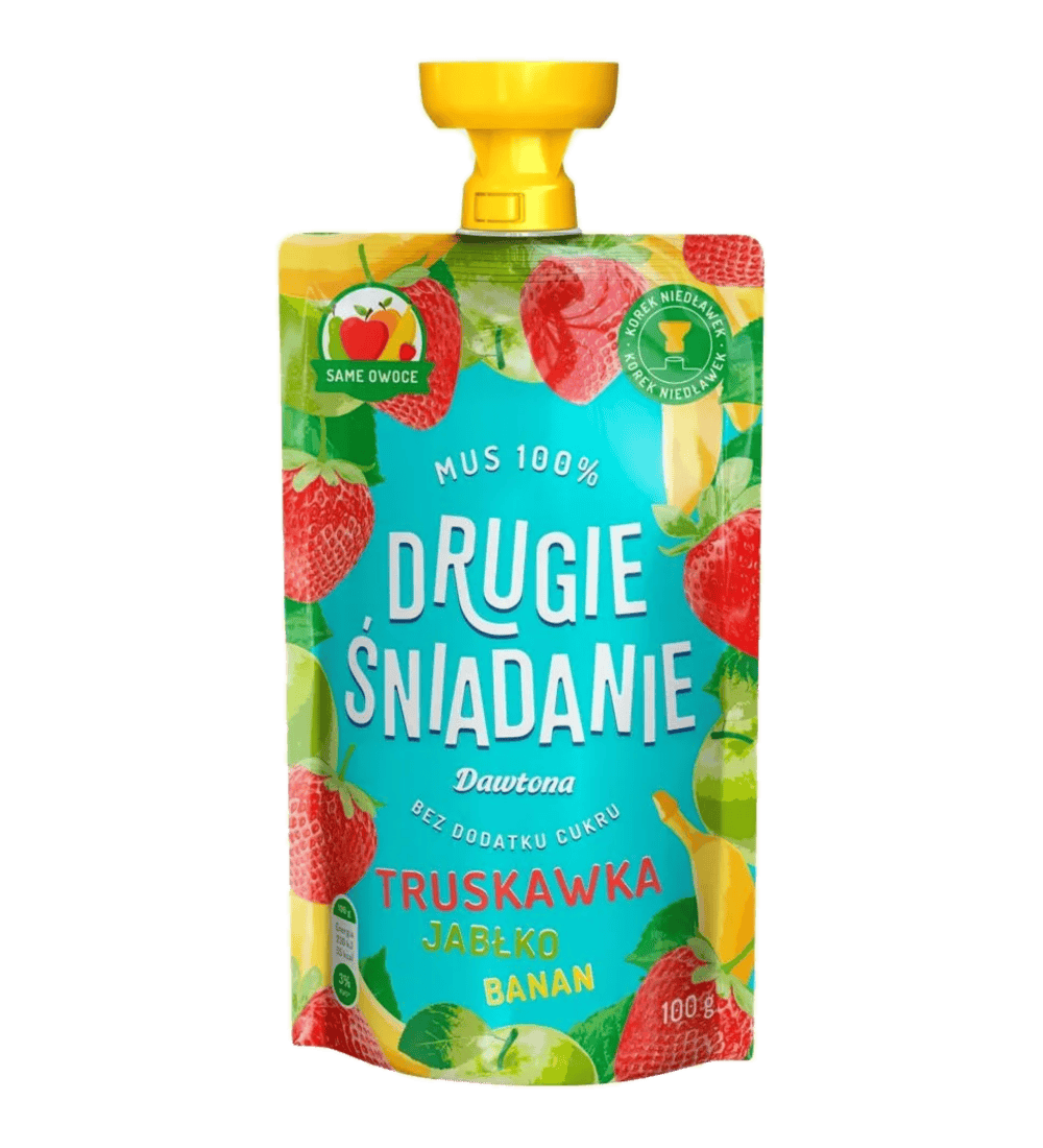 DAWTONA MUS DRUGIE ŚNIADANIE JABŁKO-BANAN-TRUSKAWKA 100G