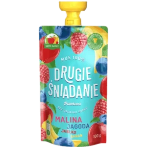 Dawtona Drugie Śniadanie Mus 100% Jabłko, Banan, Jagoda, Malina 100 g