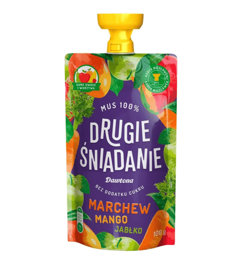DAWTONA MUS DRUGIE ŚNIADANIE JABŁKO-MANGO-MARCHEW 100G