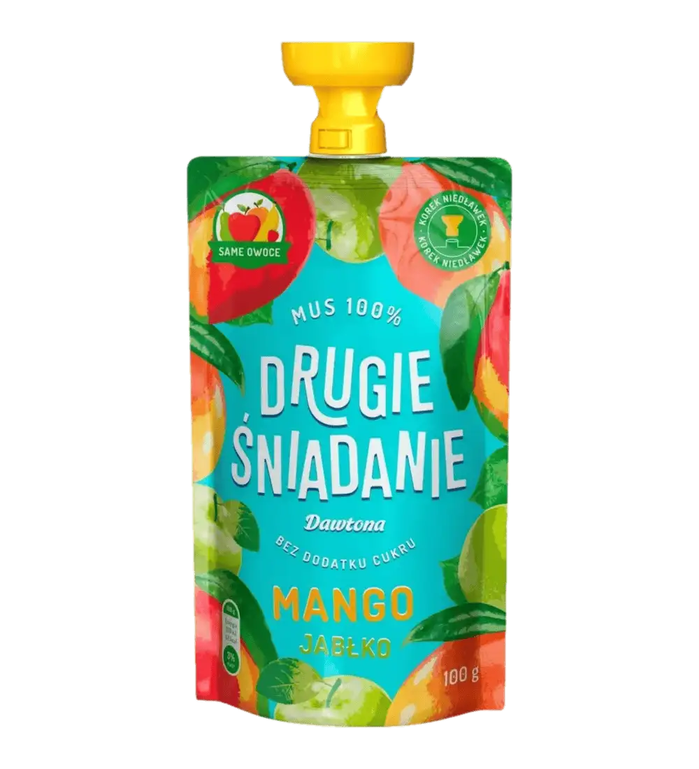 Dawtona Drugie Śniadanie Mus 100% Jabłko Mango 100 g