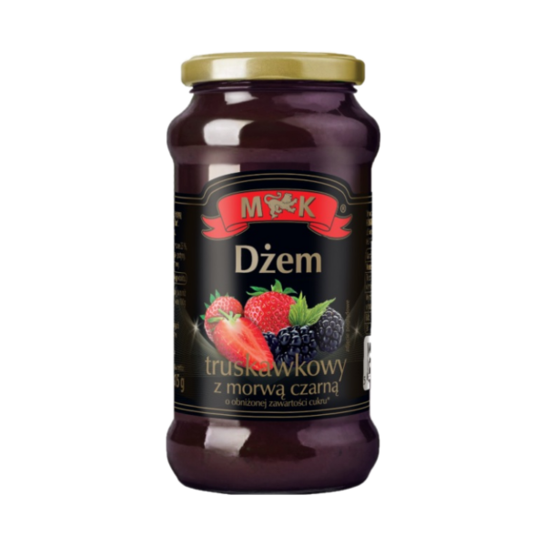DŻEM MK TRUSKAWKA Z MORWĄ CZARNĄ 315G