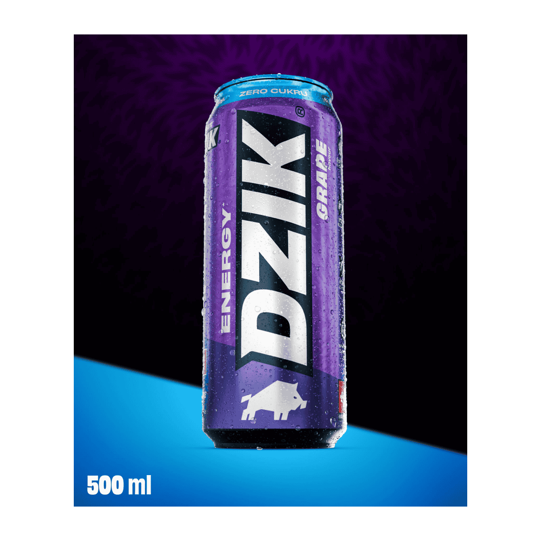 dzik energy grape DZIK ENERGY DRINK 500ML GRAPE