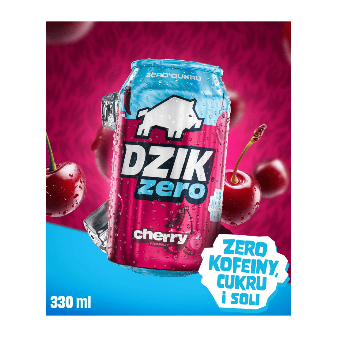 DZIK NAPÓJ 330ML CHERRY BEZ CUKRU I KOFEINY