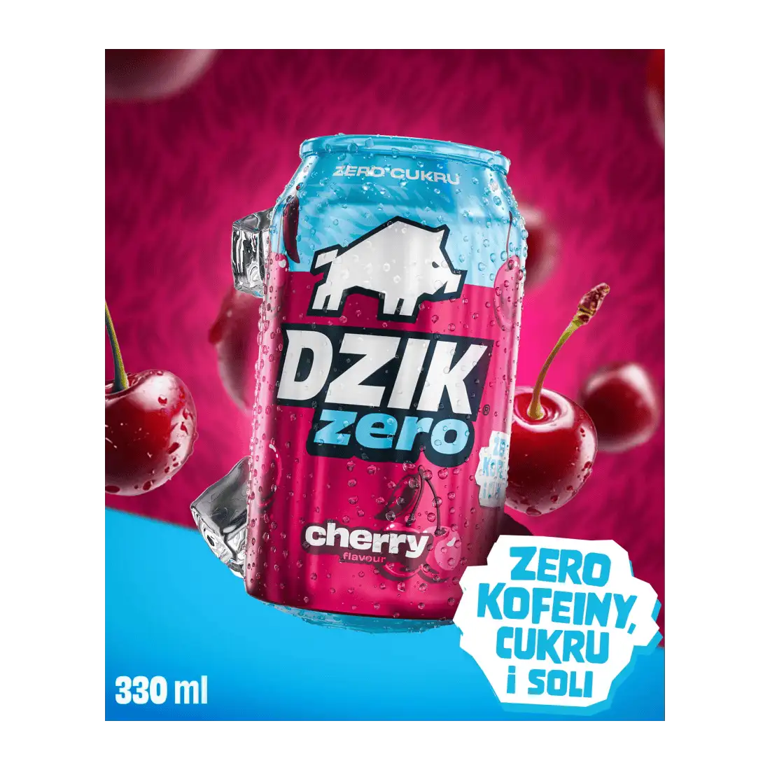 WK DZIK Zero Cherry Napój Gazowany 330 ml