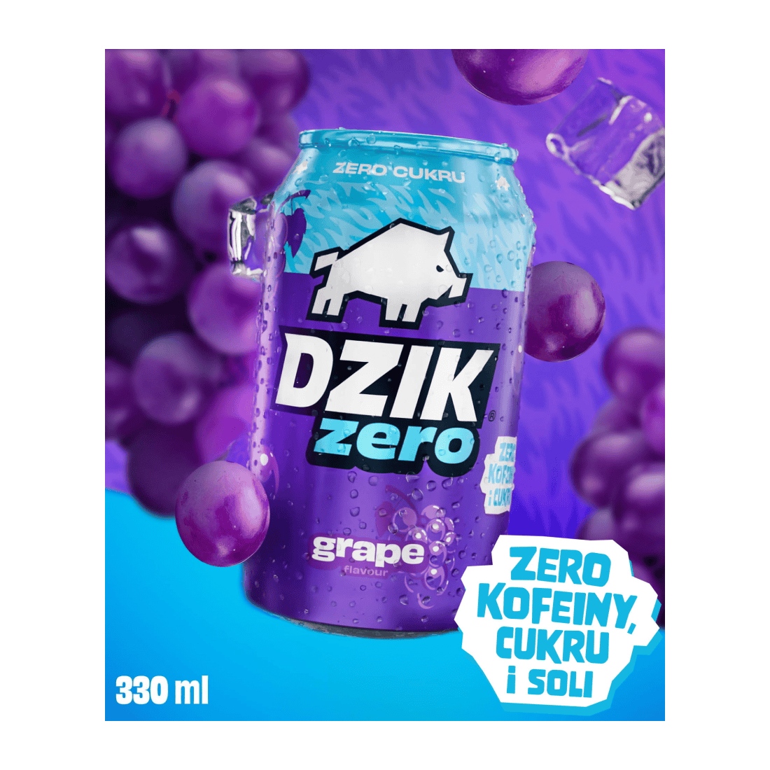 DZIK NAPÓJ 330ML GRAPE BEZ CUKRU I KOFEINY