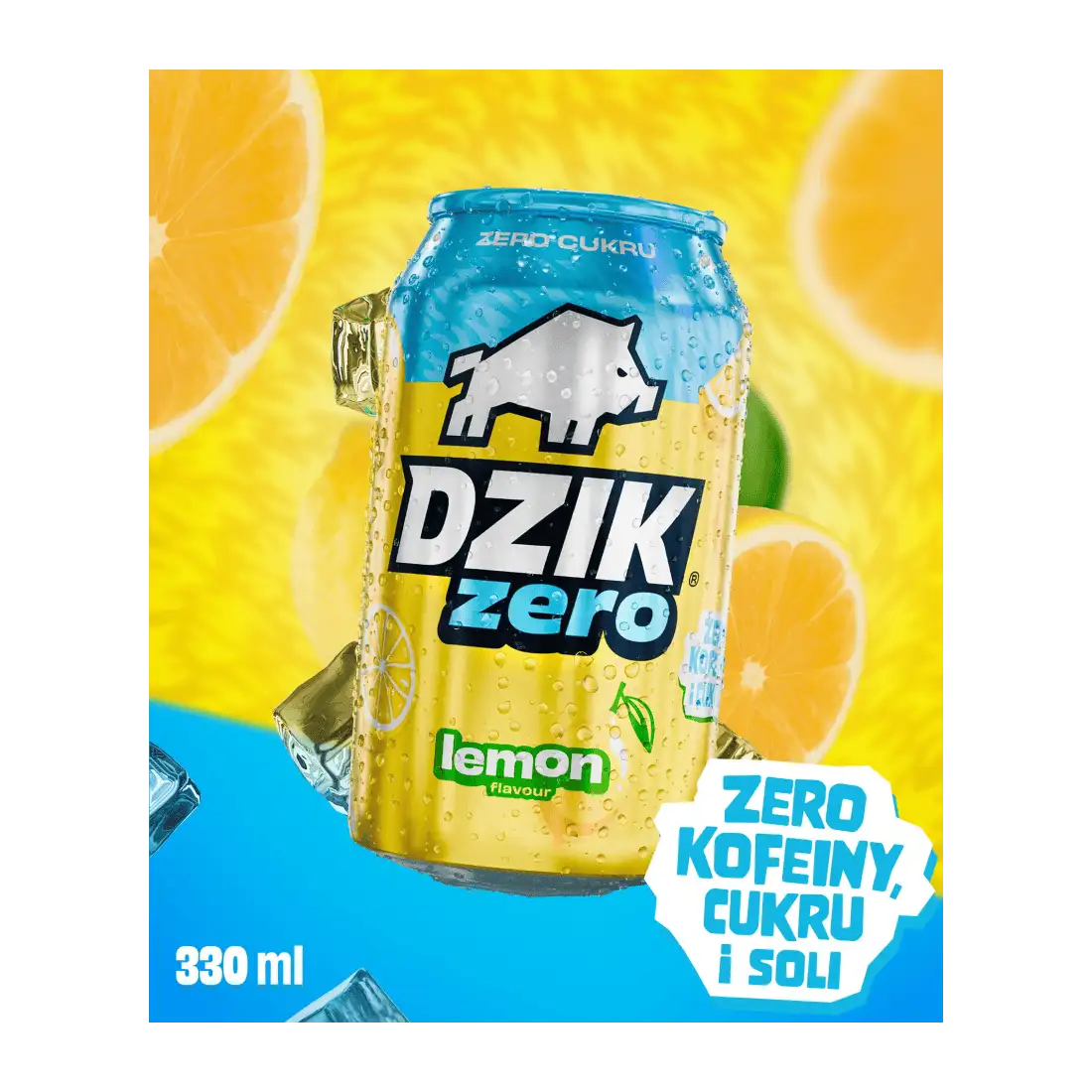 WK DZIK Zero Lemon Napój Gazowany 330 ml