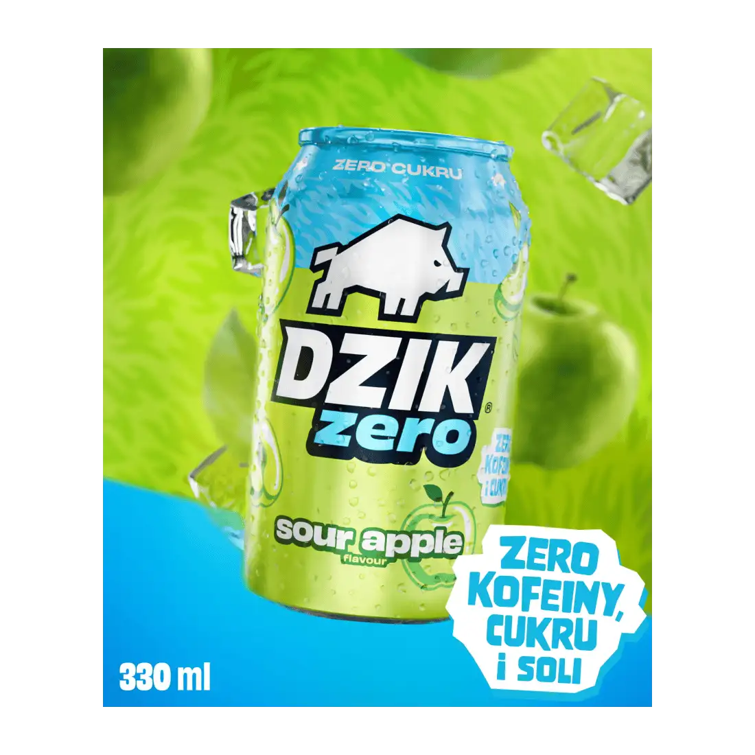 WK DZIK Zero Sour Apple Napój Gazowany 330 ml