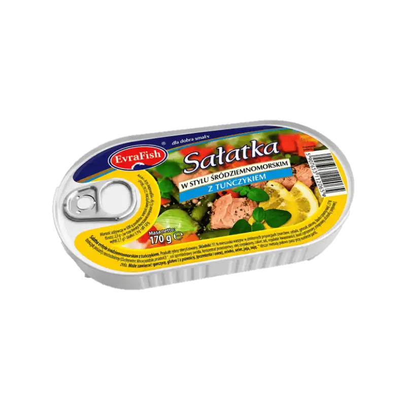 EvraFish Sałatka z Tuńczykiem Śródziemnomorska 170 g