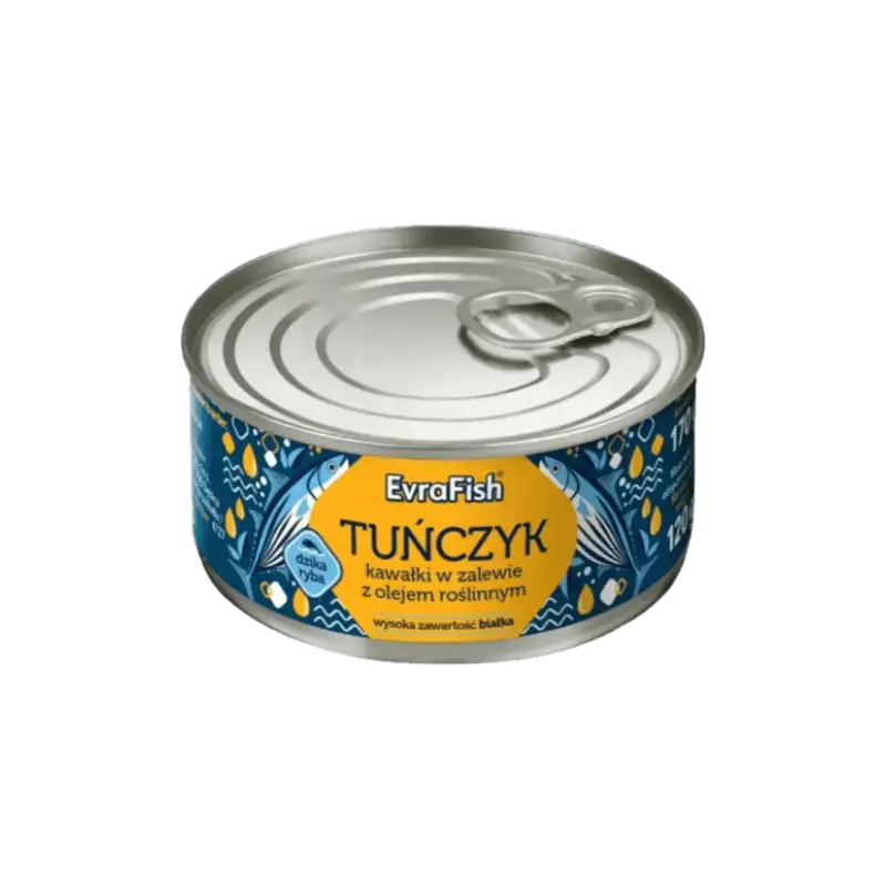 EvraFish Tuńczyk Kawałki w Oleju Roślinnym 170 g