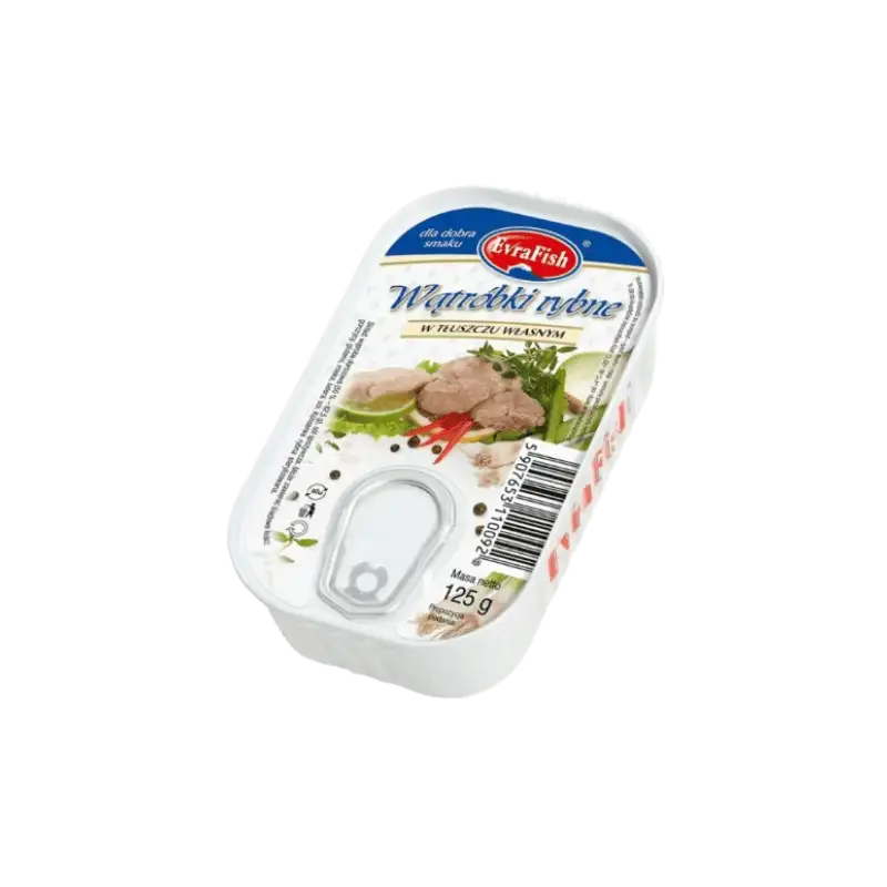EvraFish Wątróbki Rybne w Tłuszczu Własnym 115 g