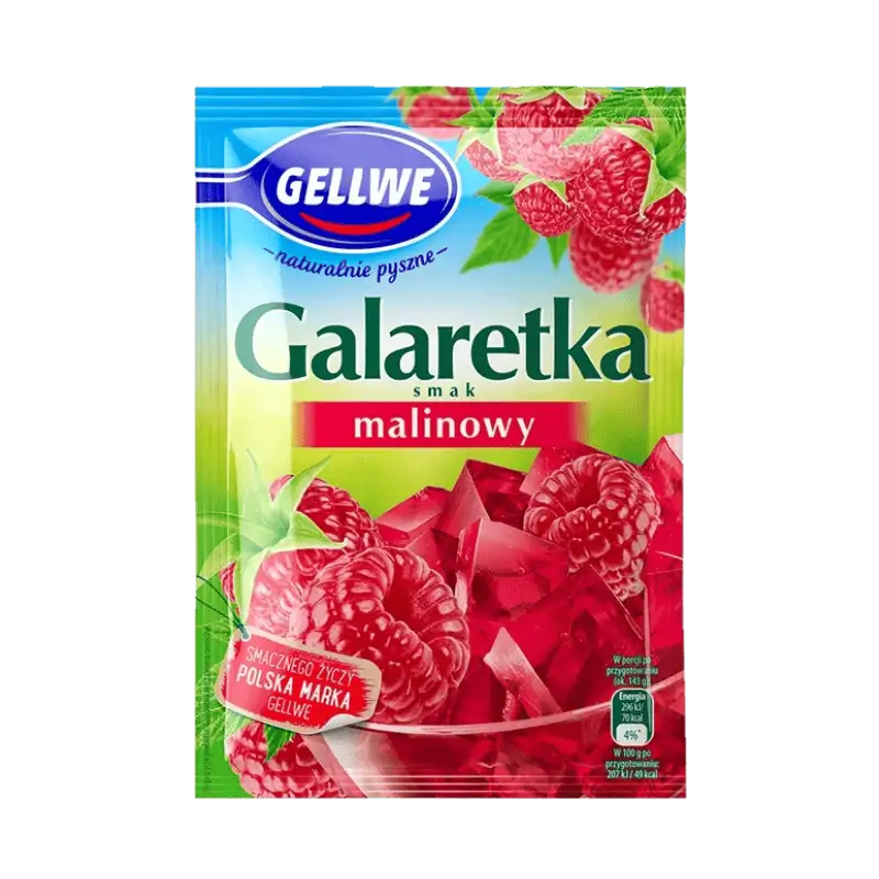 Gellwe Galaretka Malinowa 72 g