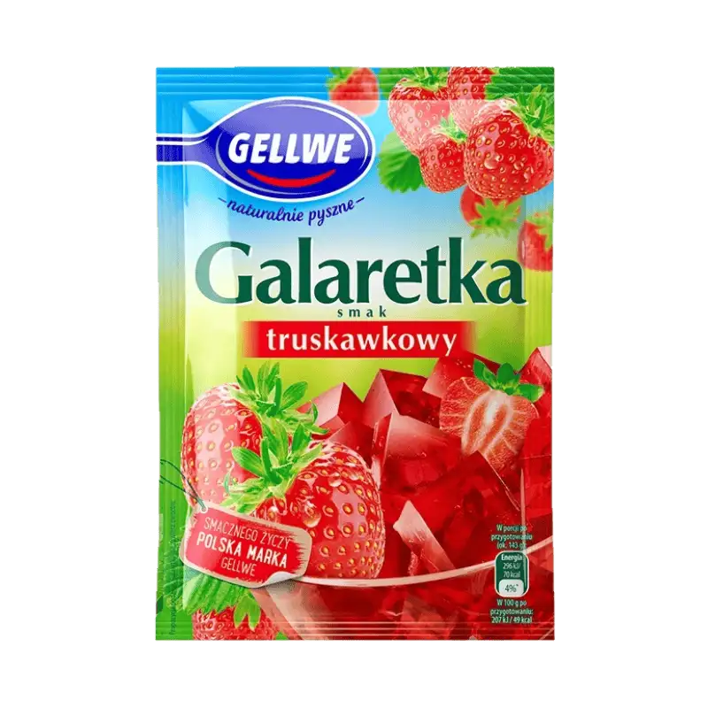 Gellwe Galaretka Truskawkowa 72 g