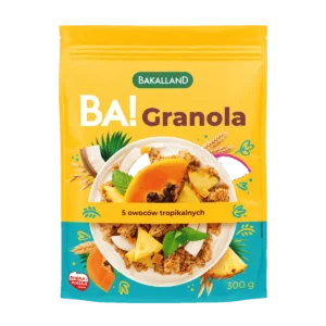 Bakalland BA! Granola 5 Owoców Tropikalnych 300 g