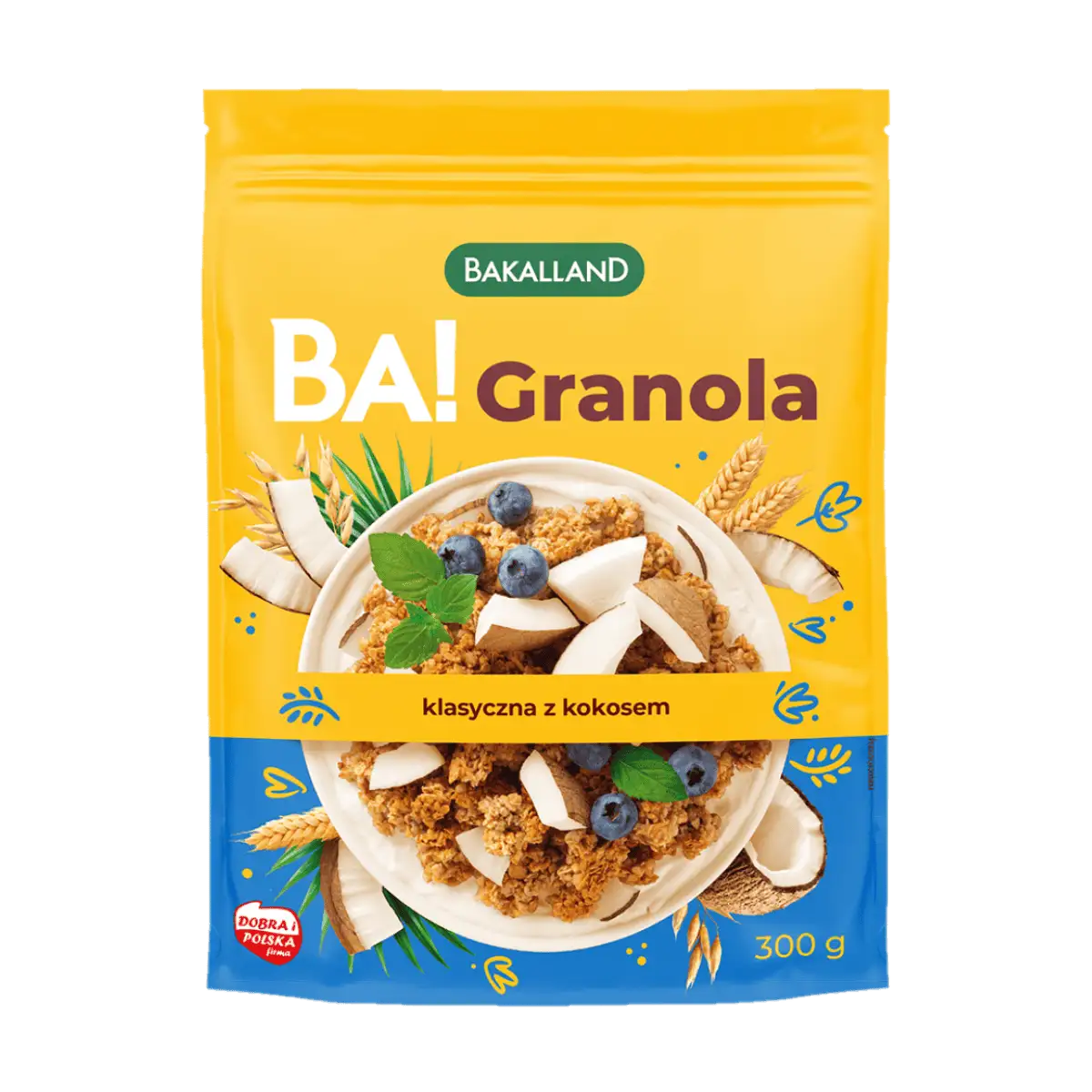 granola klasyczna z kokosem Bakalland BA! Granola Klasyczna z Kokosem 300 g