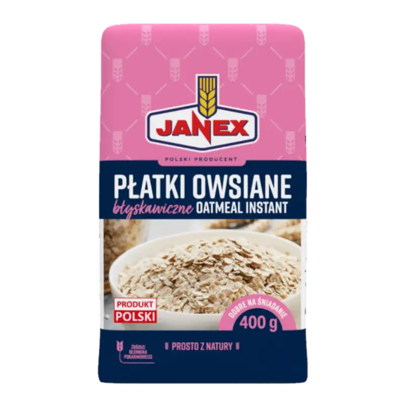 Janex Płatki Owsiane Błyskawiczne 400 g