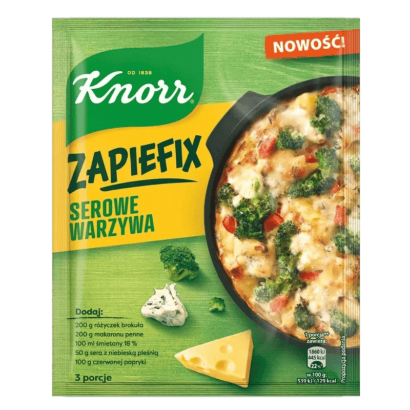 knor zapiefix warzywa Knorr ZapieFIX Serowe Warzywa 40 g