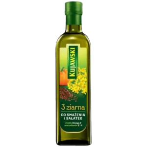 Kujawski 3 Ziarna Olej Rzepakowy z Olejami z Lnu i Pestek Dyni 750 ml