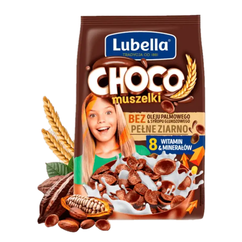 Lubella Mlekołaki Choco Muszelki 250 g