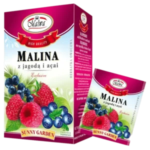 Malwa Sunny Garden Herbatka Owocowa Malina z Jagodą i Acai 40 g (20 × 2 g)