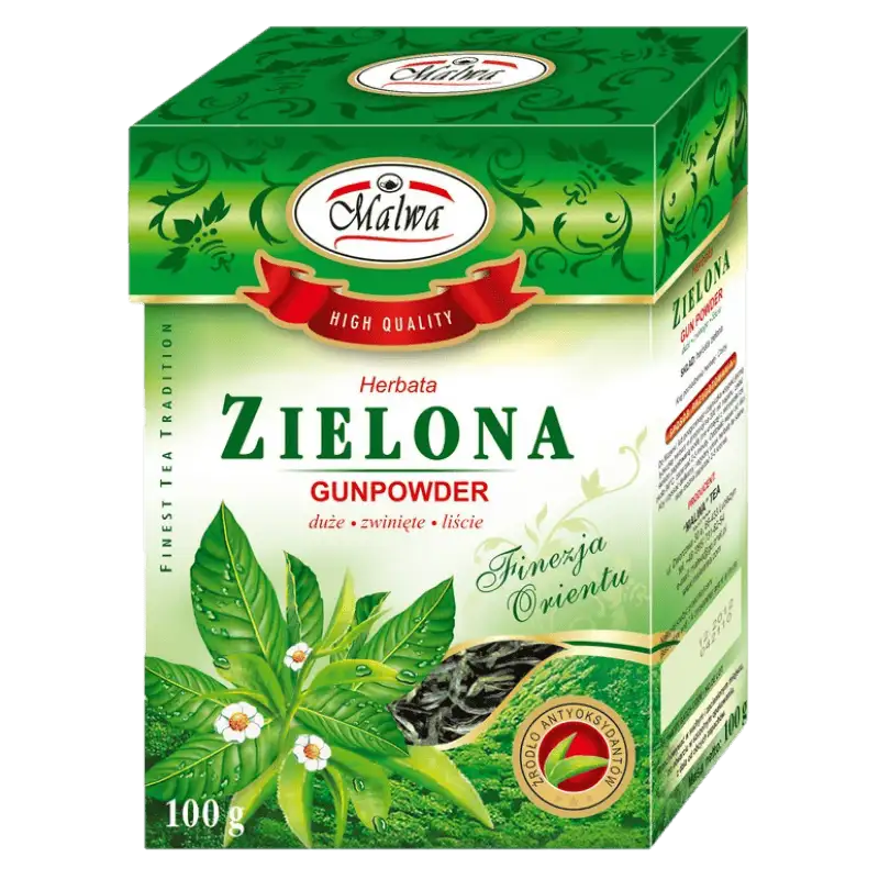 Malwa Herbata Zielona Liściasta Gunpowder 100 g