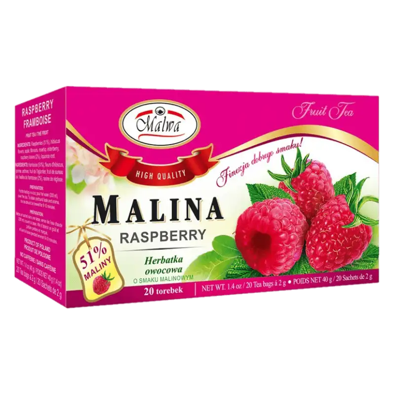 malwa malina Malwa Herbatka Owocowa Malina 40 g (20 × 2 g)