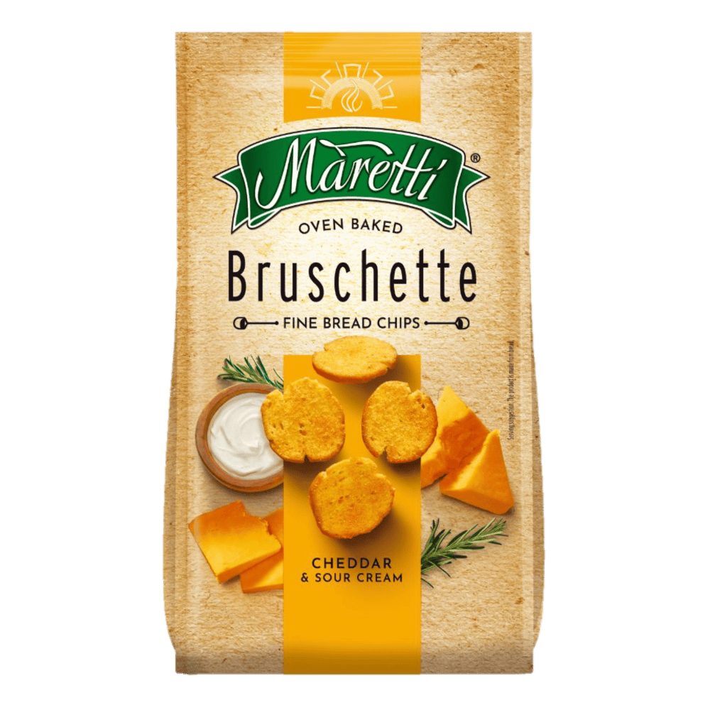 maretti cheddar Maretti Bruschette o Smaku Sera Cheddar i Śmietany 70 g