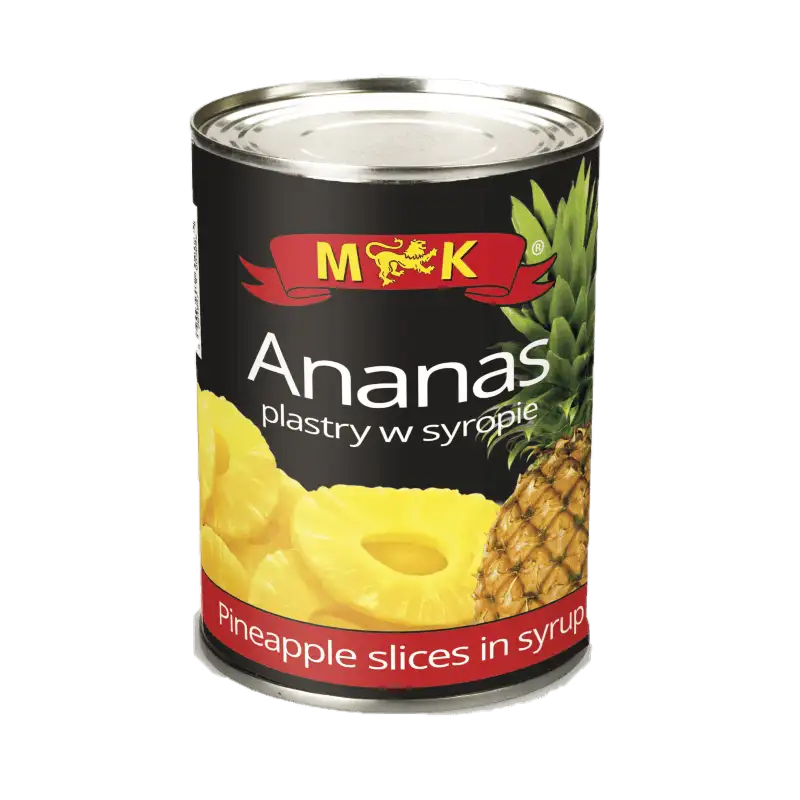 MK Ananas Plastry w Lekkim Syropie 565 g
