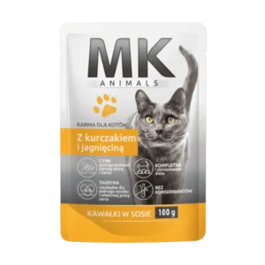 MK Animals Karma dla kota z kurczakiem i jagnięciną 100 g