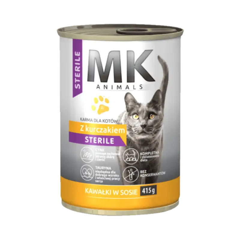 MK Animals Sterile Karma dla kota z kurczakiem 415 g