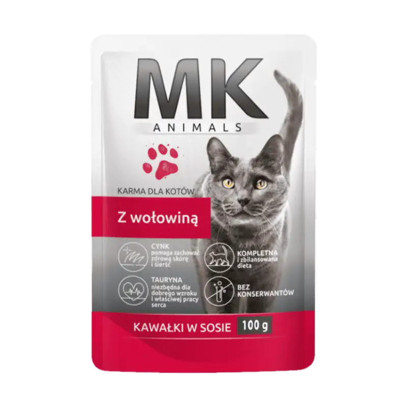 MK Animals Karma dla kota z wołowiną 100 g
