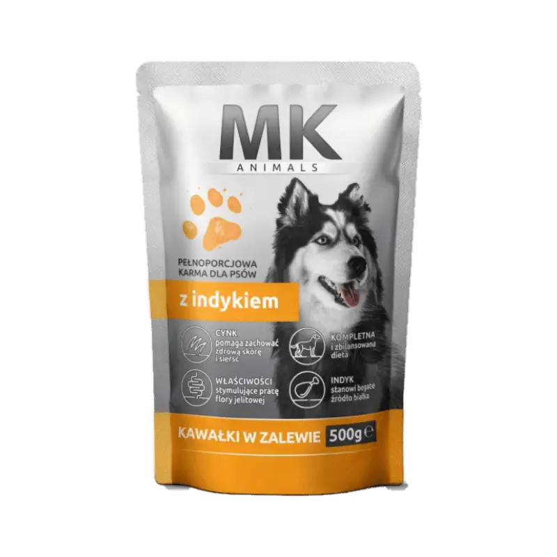MK Animals Karma dla psa z indykiem 500 g