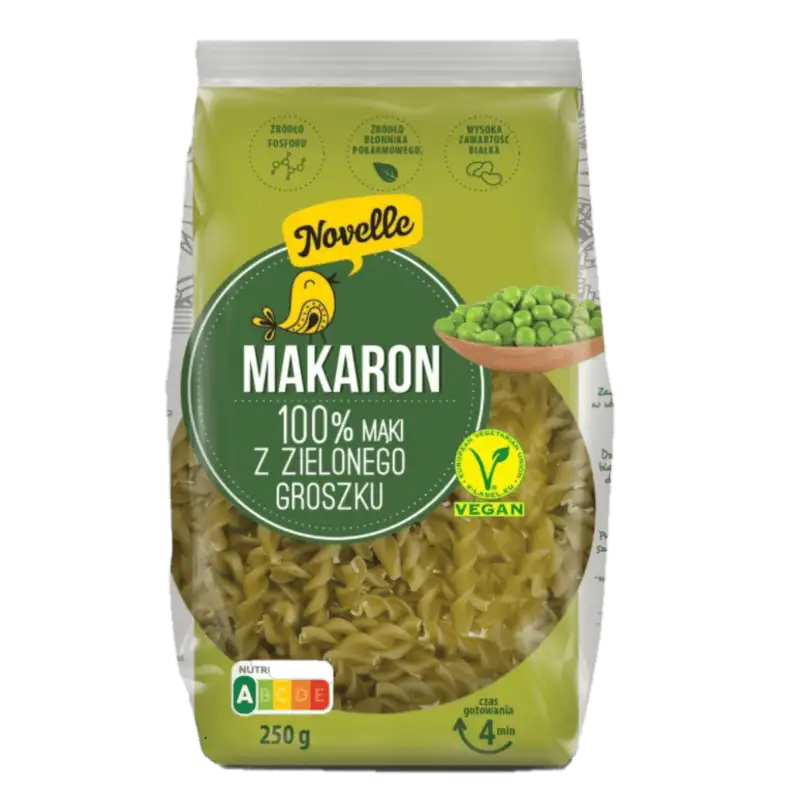 novelle makaron groszek Novelle Makaron Proteinowy z Zielonego Groszku 250 g
