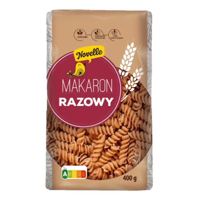 novelle makaron razowy Novelle Makaron Razowy Świderki 400 g