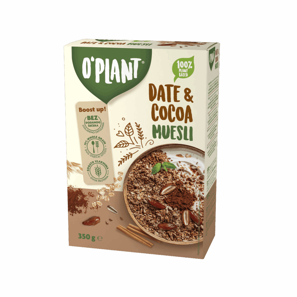 oplant daktyle i kakao MUSLI O PLANT DAKTYLE I KAKAO 350G PODRAVKA