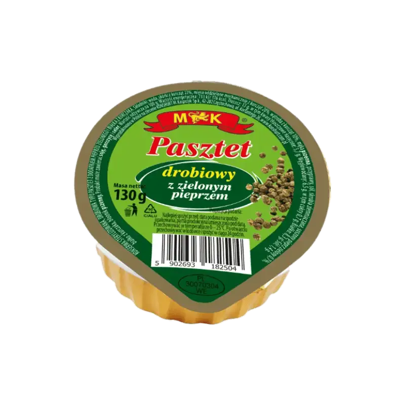 MK Pasztet Drobiowy z Zielonym Pieprzem 130 g