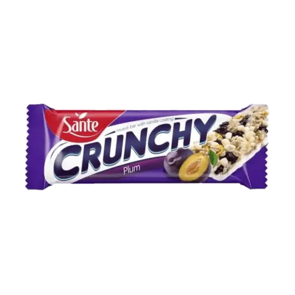 Sante Crunchy Baton Musli Śliwka w Polewie Waniliowej 40 g